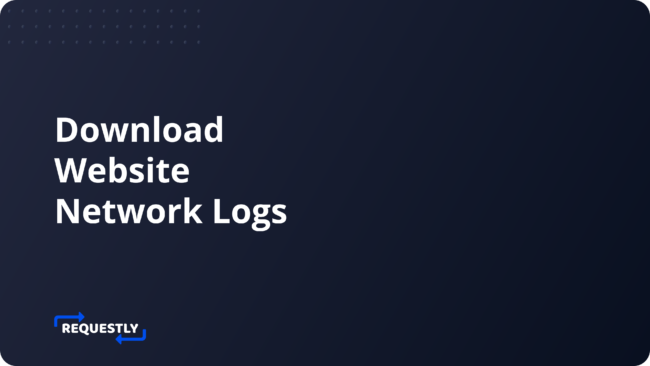 How to download network logs using Requestly SessionBook